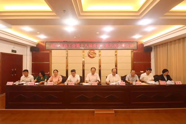 梧州市總工會召開第十八屆委員會第六次全體會議，莫江珊當(dāng)選常務(wù)副主席